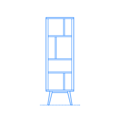 Furniture Bookcases Owen Bookcase Tracing Svg Vector, Free Vectors File